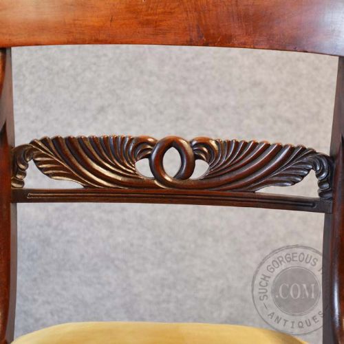 fig 3. Antique Regency Scroll Arm Armchair Elbow Office Desk Study Chair English c1830