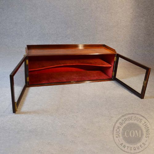 fig 2. Antique Small Display Specimen Cabinet Regency Rosewood Wall or Standing c1830