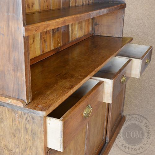 fig 2. Antique Victorian Pine Dresser Welsh Country Kitchen Display Cabinet c1900