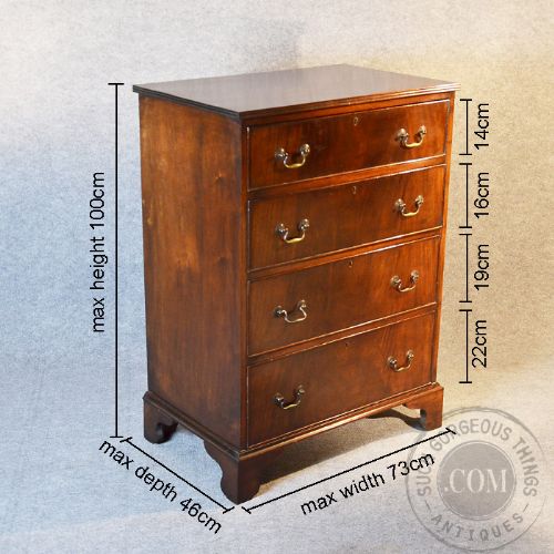 fig 1. Antique Tall Narrow Chest Drawers Flame Mahogany Edwardian English Tallboy c1910