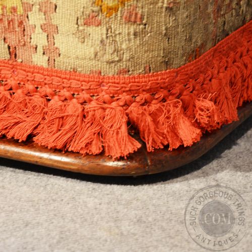 fig 3. Antique Ottoman Pouffe Footstool Stool Victorian Upholstered Box Seat c1850