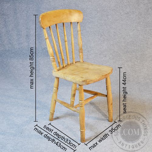fig 1. Antique Set 4 Four Elm Country Kitchen Dining Chairs Windsor Bandsman c1880