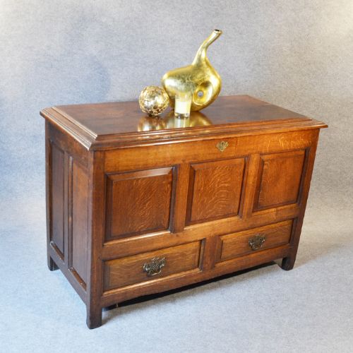 Antique Oak Coffer Chest of Drawers Box Trunk Mule English Georgian C1800