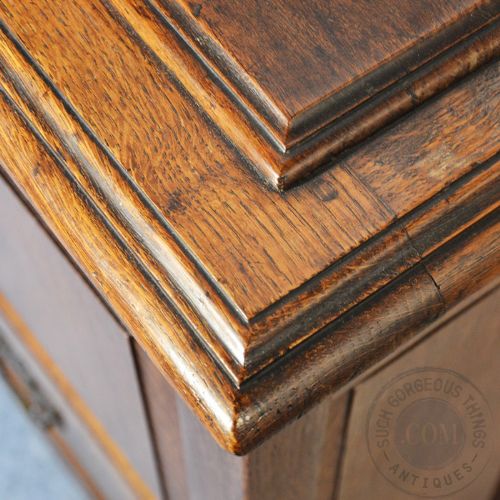 fig 2. Antique Oak Coffer Chest of Drawers Box Trunk Mule English Georgian c1800