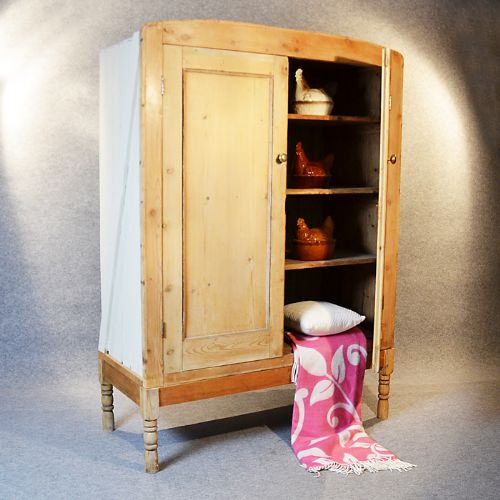 Antique Original Victorian Pine Large Cabinet Larder Storage Cupboard C1880