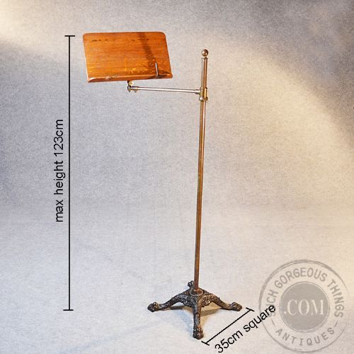 fig 1. Antique Reading Table Lectern Musician Sheet Music Stand English Victorian c1870