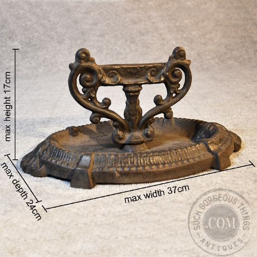 fig 1. Antique Boot Pull Shoe Mud Foot Scraper Cast Iron English Victorian c1850