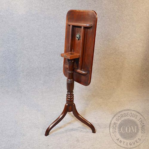 fig 2. Antique English Georgian Tripod Table Wine Lamp Side Small Tilt Occasional c1800