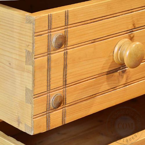 fig 2. Antique Chest Drawers Large Original Scandinavian Tallboy Victorian Pine c1900