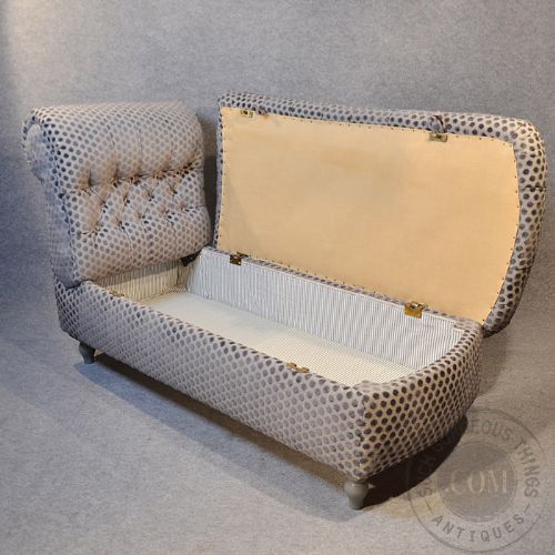 fig 2. Antique Chaise Longue Sofa Couch Settee Victorian Day Bed Ottoman c1890