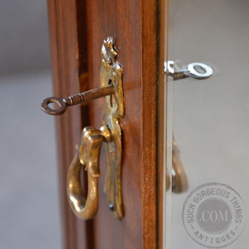 fig 2. Antique Corner Wardrobe Lobby Hall Coat Cupboard Cloak Cabinet Mirror Door c1910