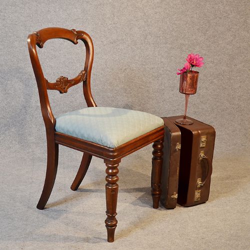 Antique Side Chair Office Desk Study Hall Seat Mahogany English William IV C1835