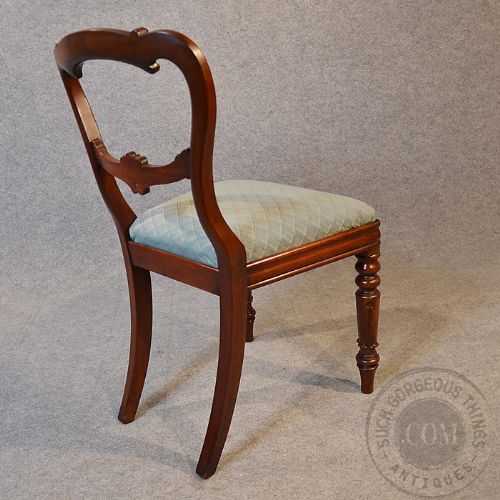 fig 2. Antique Side Chair Office Desk Study Hall Seat Mahogany English William IV c1835
