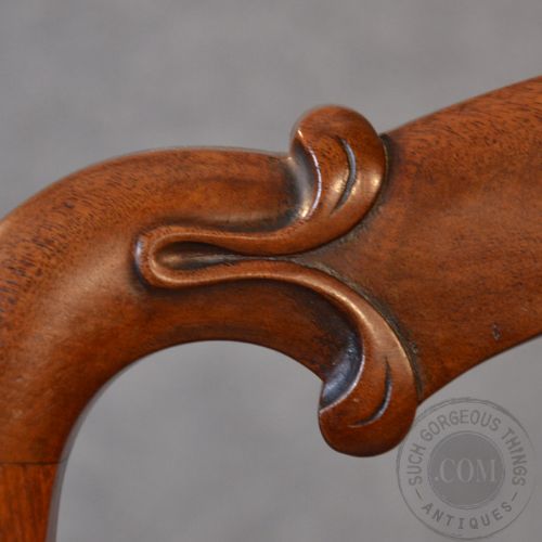fig 3. Antique Side Chair Office Desk Study Hall Seat Mahogany English William IV c1835