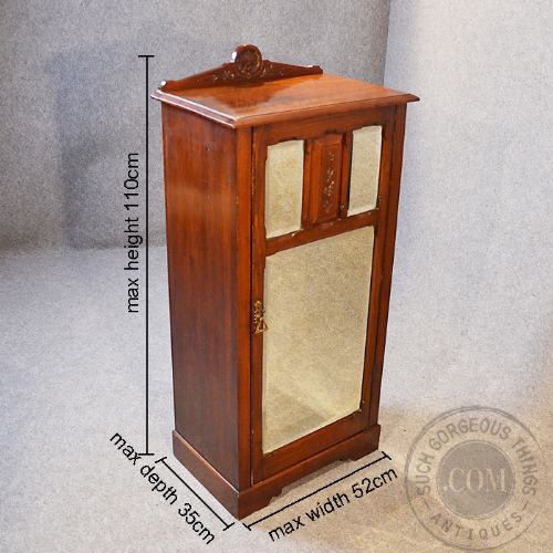 fig 1. Antique Music Display Cabinet Manuscript Filing Shelves English Victorian c1890