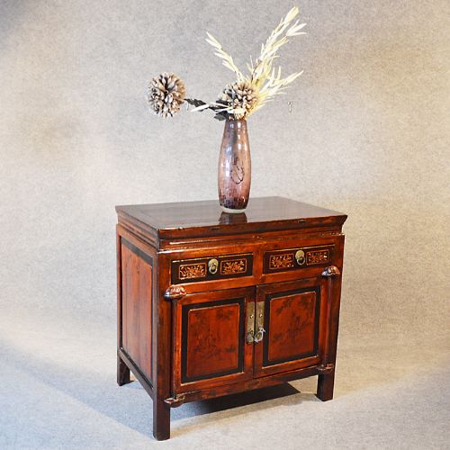 Antique Chinese Cabinet Display Chest with Drawers Original Elm Yumu Asian C1800