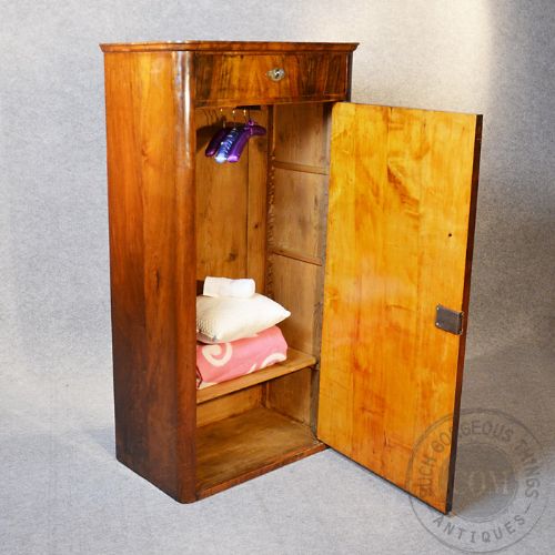 fig 3. Antique Wardrobe Cupboard Cabinet Victorian Quality Walnut Veneer Armoire c1850