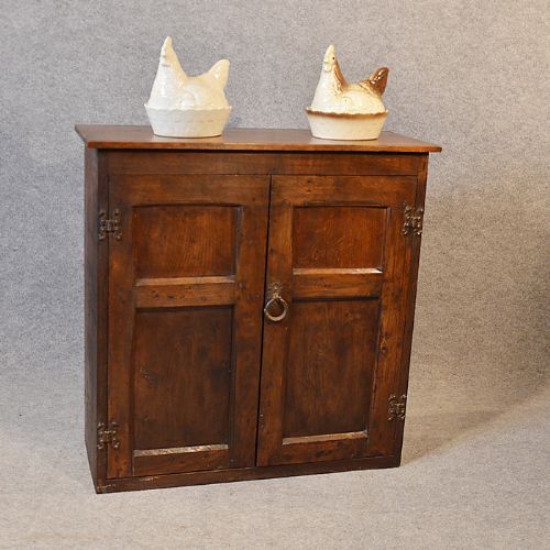Antique Oak Cupboard Cabinet Provincial Country English Georgian C1800