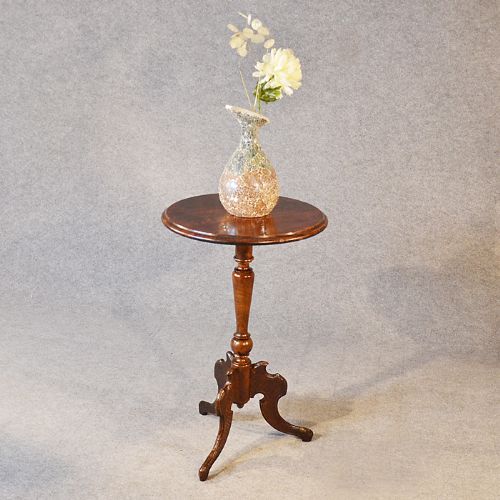 Antique Wine Lamp Side Occasional Round Table Fruitwood English Victorian C1800