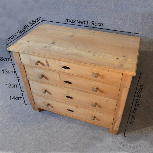 fig 1. Antique Chest Drawers Original Quality Victorian Pine c1890