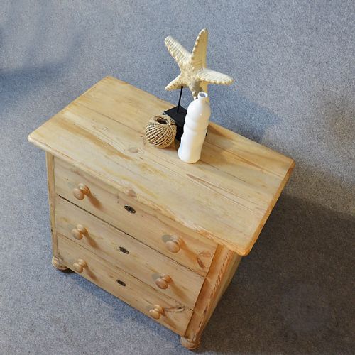 fig 2. Antique Chest Drawers Original Quality Victorian Pine Three Drawer c1890
