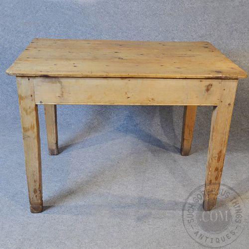 fig 2. Antique Victorian Pine Kitchen Dining Table 2 - 4 Two to Four Seater c1900