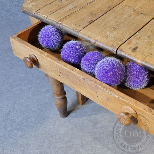 fig 3. Antique Victorian Pine Kitchen Dining Table With Drawer 2 - 4 Seater c1850