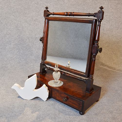 Antique Georgian Dressing Vanity Swing Cosmetic Toilet Mirror English C1800