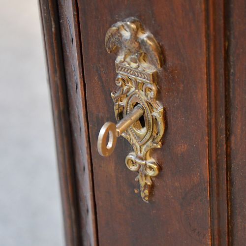 fig 3. Antique Oak Corner Cupboard Wall Hanging Country Cabinet English Georgian c1750