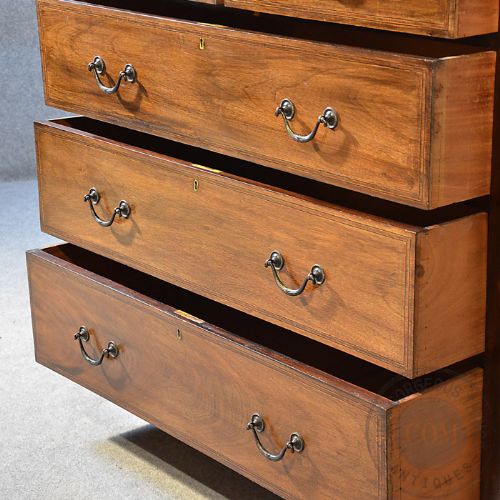 fig 2. Antique Chest Drawers Large English Edwardian Inlaid Mahogany c1910