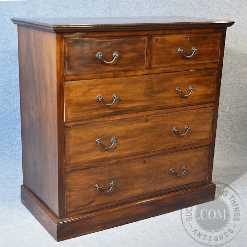 fig 3. Antique Chest Drawers Large English Edwardian Inlaid Mahogany c1910