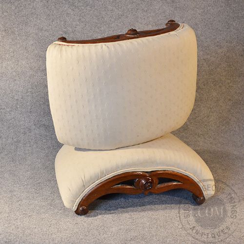 fig 2. Antique Pair of Footstool Gout Stool Small Low Carriage Foot Rest Regency c1830
