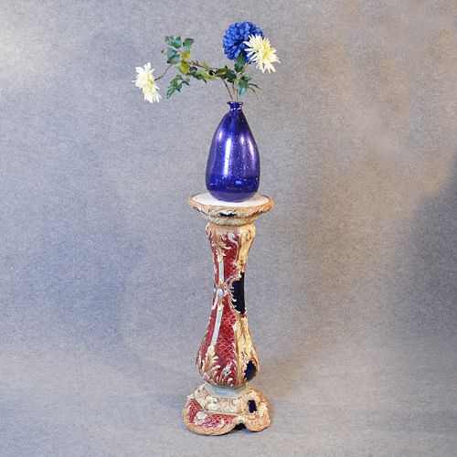 Eichwald Art Deco Pedestal Planter Stand Large China Porcelain Jardiniere C1930