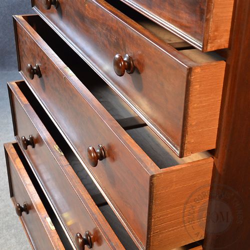 fig 2. Antique Large Chest Drawers Victorian Mahogany Tallboy Excellent Quality c1870