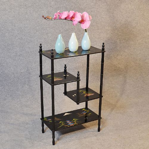 Antique What Not Bookcase Japanese Display Shelves Oriental Open Display C1890