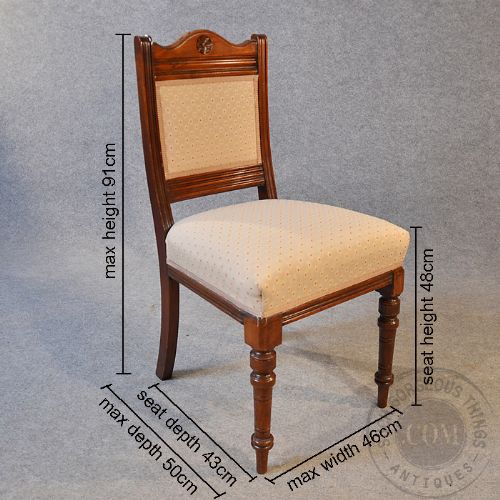 fig 1. Antique Set 4 Four Dining Chairs English Edwardian Walnut c1910 Superb Condition