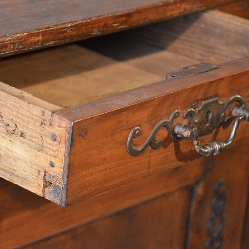 fig 2. Antique French Elm Cabinet Country Dresser Base Cupboard Buffet c1800 Original
