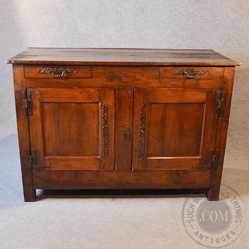 fig 4. Antique French Elm Cabinet Country Dresser Base Cupboard Buffet c1800 Original