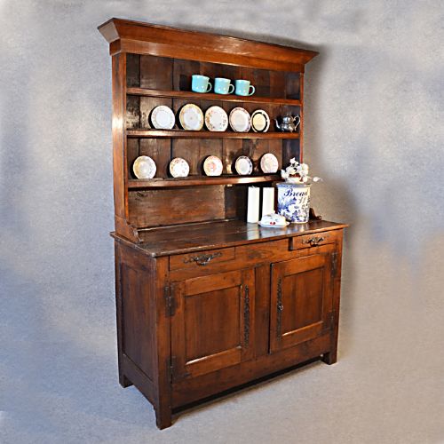 Antique French Elm Country Welsh Dresser Display Kitchen Buffet C1800