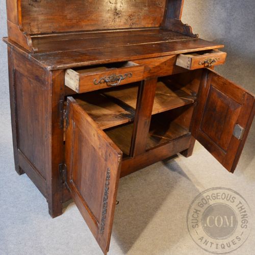 fig 3. Antique French Elm Country Welsh Dresser Display Kitchen Buffet c1800