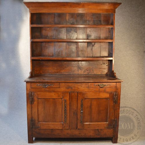 fig 5. Antique French Elm Country Welsh Dresser Display Kitchen Buffet c1800