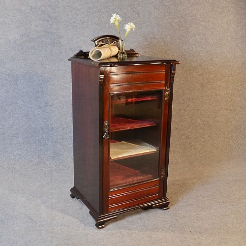 Antique Music Display Cabinet Manuscript Magazine Document Filing Shelves C1880
