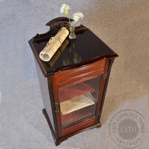 fig 3. Antique Music Display Cabinet Manuscript Magazine Document Filing Shelves c1880
