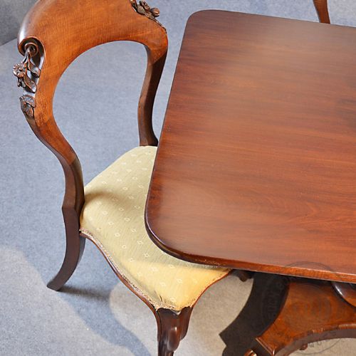 fig 2. Antique Breakfast Loo Pedestal Tilt Mahogany Dining Table English Library c1835