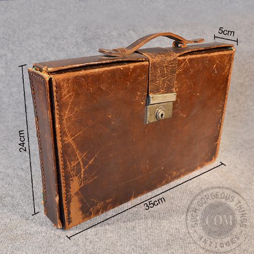 fig 1. Mahjong Antique Vintage Set 148 Tile Bone Markers Original Leather Case - c1920