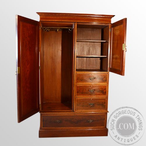 fig 3. Wardrobe Regency Mahogany English By Willson London Top Quality c1820