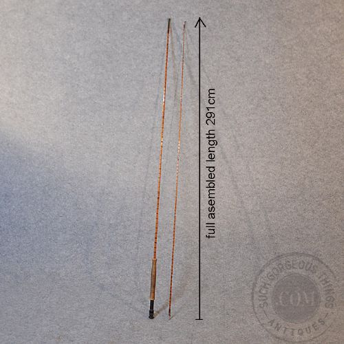 fig 1. Vintage Walker Bampton Split Cane Fly Fishing Rod 9' 6