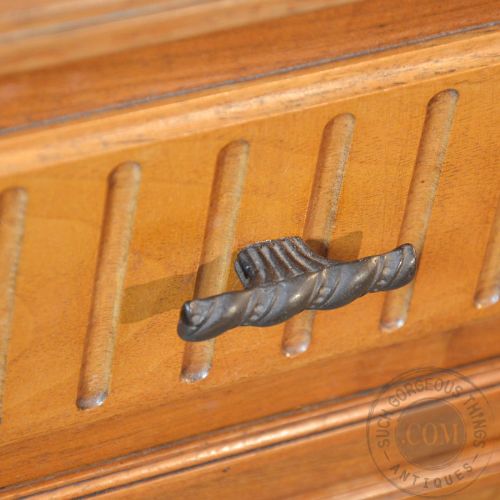 fig 4. Antique Chest of Drawers Large Oak Marble Top Quality Vintage European c1900