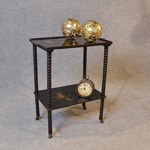 Antique What Not Asian Serving Display Table Oriental Ebonised C1900