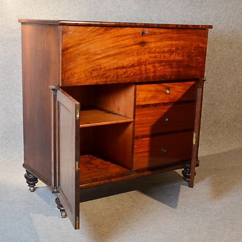 fig 3. Cabinet Secretaire Writing Desk English Regency Bureau Abattant Escritoire c1820